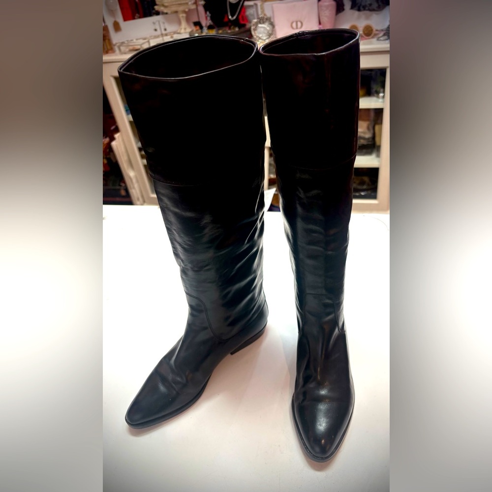 Vintage late 1970s early 1980s Gucci leather riding boot size 34 1/2